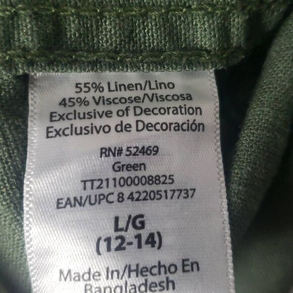 Time and Tru Green Button Down Longsleeve Top - Picture 6 of 12